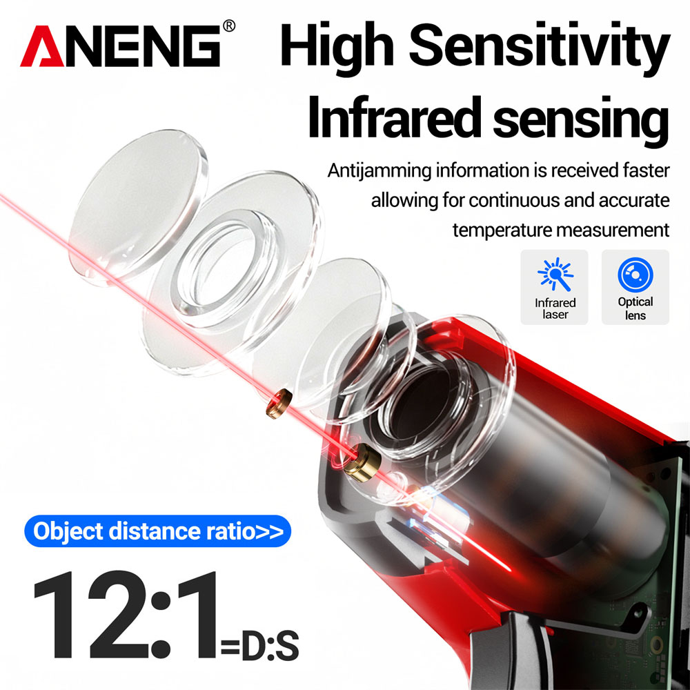 ANENG TH207 Digital Infrared T - Industrial Laser Types review and price